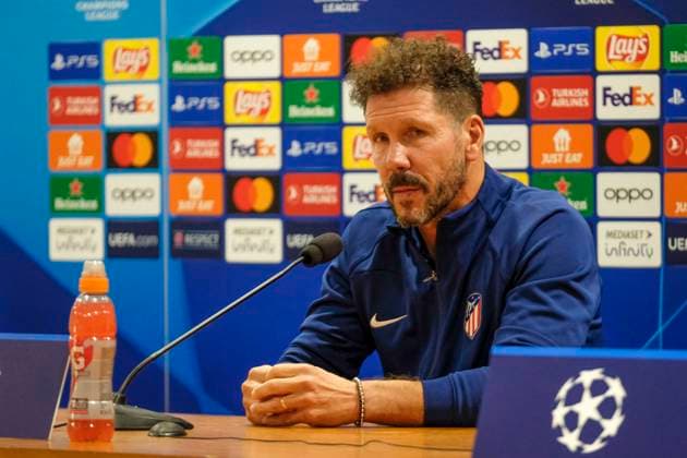 Atletico Madrid s head coach Diego Pablo Simeone offers a presser at Olympic Stadium in Rome on the eve of their UEFA Champions League against Lazio. Atletico Madrid s presser !ACHTUNG: NUR REDAKTIONELLE NUTZUNG!  Copyright: xAntonelloxNuscax GRAF3176 20230918-55011915376_1