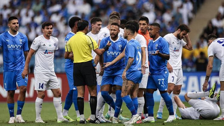 AFC Champions League 2023-24 MD1 Neymar JR of Al-Hilal SFC (KSA) in action against PFC Navbahor (UZB) during their Match Day 1 of the AFC Champions League 2023-24 at the King Fahd International Stadium on September 18, 2023 in Riyadh, Saudi Arabia. Riyadh King Fahd International Stadium Kingdom of Saudi Arabia  Copyright: xStrignerx 2023.09.19_PSI03215_SRA_0000609