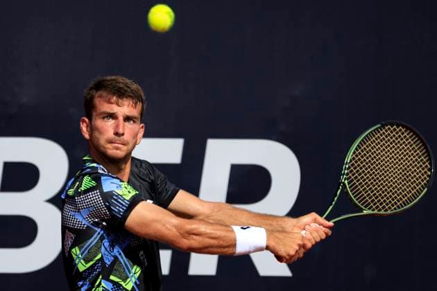 TENNIS - ATP, Tennis Herren Layjet Open BAD WALTERSDORF,AUSTRIA,19.SEP.23 - TENNIS - ATP Challenger Tour, Layjet Open. Image shows Ergi Kirkin (TUR).  GEPAxpictures xMarioxBuehner-Weinrauch