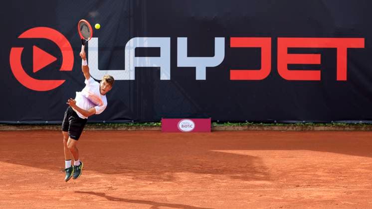 TENNIS - ATP, Tennis Herren Layjet Open BAD WALTERSDORF,AUSTRIA,19.SEP.23 - TENNIS - ATP Challenger Tour, Layjet Open. Image shows Sebastian Sorger (AUT).  GEPAxpictures xMarioxBuehner-Weinrauch