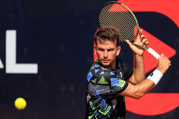 TENNIS - ATP, Tennis Herren Layjet Open BAD WALTERSDORF,AUSTRIA,19.SEP.23 - TENNIS - ATP Challenger Tour, Layjet Open. Image shows Ergi Kirkin (TUR).  GEPAxpictures xMarioxBuehner-Weinrauch