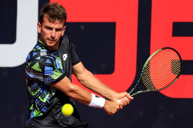 TENNIS - ATP, Tennis Herren Layjet Open BAD WALTERSDORF,AUSTRIA,19.SEP.23 - TENNIS - ATP Challenger Tour, Layjet Open. Image shows Ergi Kirkin (TUR).  GEPAxpictures xMarioxBuehner-Weinrauch
