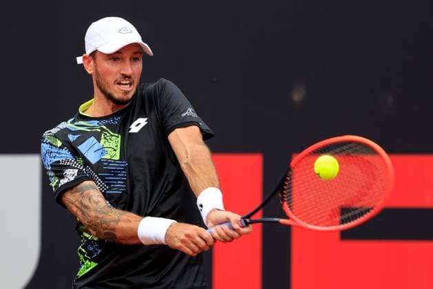 TENNIS - ATP, Tennis Herren Layjet Open BAD WALTERSDORF,AUSTRIA,19.SEP.23 - TENNIS - ATP Challenger Tour, Layjet Open. Image shows Dennis Novak (AUT).  GEPAxpictures xMarioxBuehner-Weinrauch