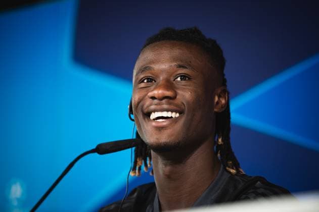 Champions League: Real Madrid press conference, PK, Pressekonferenz before the match against Union Berlin Eduardo Camavinga (Real Madrid) during the press conference the day before the football match of Champions League against Union Berlin at Ciudad Real Madrid on September 19, 2023 in Valdebebas (Madrid), Spain Valdebebas Ciudad Real Madrid Madrid Spain Copyright: xAlbertoxGardinx AGardin_ChampionsLeague_RealMadrid_press_076