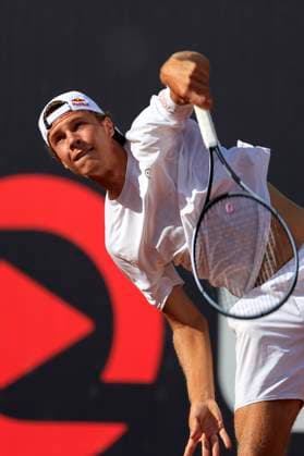 TENNIS - ATP, Tennis Herren Layjet Open BAD WALTERSDORF,AUSTRIA,19.SEP.23 - TENNIS - ATP Challenger Tour, Layjet Open. Image shows Joel Josef Schwaerzler (AUT).  GEPAxpictures xMarioxBuehner-Weinrauch