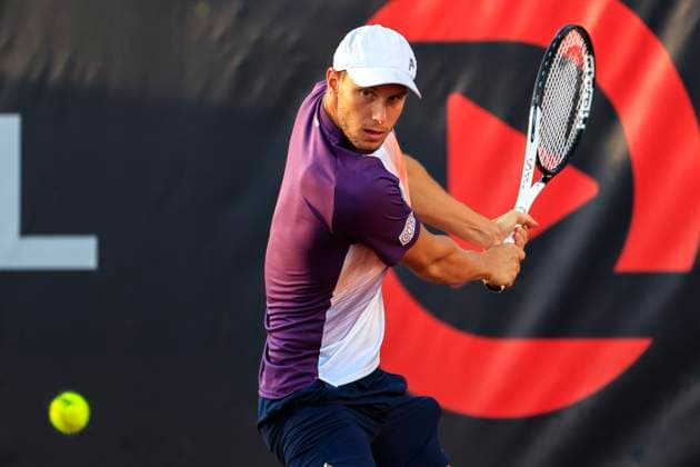 TENNIS - ATP, Tennis Herren Layjet Open BAD WALTERSDORF,AUSTRIA,19.SEP.23 - TENNIS - ATP Challenger Tour, Layjet Open. Image shows Filip Misolic (AUT).  GEPAxpictures xMarioxBuehner-Weinrauch