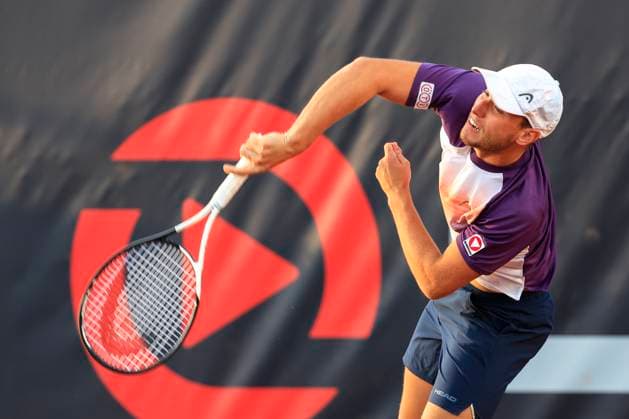 TENNIS - ATP, Tennis Herren Layjet Open BAD WALTERSDORF,AUSTRIA,19.SEP.23 - TENNIS - ATP Challenger Tour, Layjet Open. Image shows Filip Misolic (AUT).  GEPAxpictures xMarioxBuehner-Weinrauch