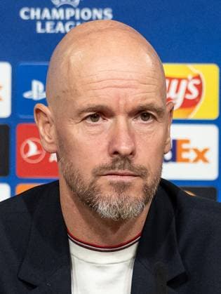 Erik ten Hag (Chef-Trainer Head Coach, Manchester United, ManU FC). GER, Pressekonferenz vor dem Spiel FC Bayern Muenchen vs. Manchester United FC, Fussball, Championsleague, Spielzeit 2023 2024, 19.09.2023. (DFL DFB REGULATIONS PROHIBIT ANY USE OF PHOTOGRAPHS as IMAGE SEQUENCES and or QUASI-VIDEO). GER, Pressekonferenz vor dem Spiel FC Bayern Muenchen vs. Manchester United FC, Fussball, Championsleague, Spielzeit 2023 2024, 19.09.2023. Muenchen Copyright: xEibner-Pressefoto HeikexFeinerx EP_HFR