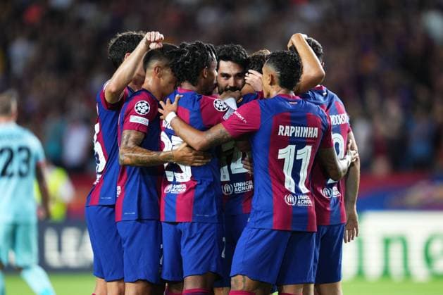 Editorial use only FC Barcelona, Barca v Royal Antwerp FC, UEFA Champions League match, Group H, date 1. Football, Lluis Companys Stadium, Barcelona, Spain - 196 Sept 2023 Editorial use only  Copyright: xBaguxBlanco Shutterstockx 14109927o