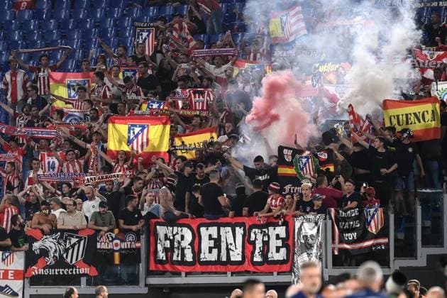 As Roma 19 09 2023 - Champions League Lazio-Atletico Madrid foto Antonello Sammarco Image nella foto: tifosi Atletico Madrid 
