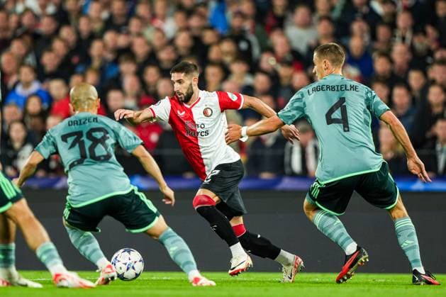 UEFA Champions League: Feyenoord v Celtic Rotterdam - Luka Ivanusec of Feyenoord during the 1st leg of the UEFA Champions League between Feyenoord v Celtic at Stadion Feijenoord De Kuip on 19 September 2023 in Rotterdam, The Netherlands. Copyright: xTomxBodex