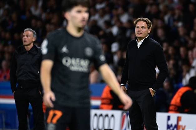 Edin Terzic ( entraineur Borussia Dortmund ) - Luis Enrique ( entraineur PSG ) - FOOTBALL : Paris Saint Germain vs Borussia Dortmund - Ligue des Champions - 19 09 2023 FedericoPestellini Panoramic 