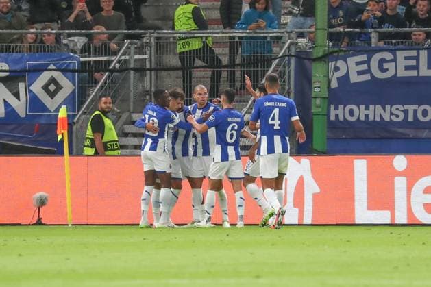 19.09.2023, xgox, Fussball UEFA Champions League, Schachtar Donezk - FC Porto emspor, v.l. Jubrel nach dem 1:2 durch Galeno (Porto, 13) (DFL DFB REGULATIONS PROHIBIT ANY USE OF PHOTOGRAPHS as IMAGE SEQUENCES and or QUASI-VIDEO) Hamburg