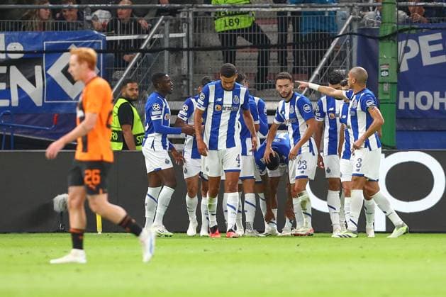 Hamburg, Deutschland 19. September 2023: Champions League - 2023 2024 - Shakhtar Donezk vs. FC Porto Im Bild: Porto Jubel, jubelt, Torjubel Volksparkstadion Hamburg Copyright: xFotostandx xTaegerx