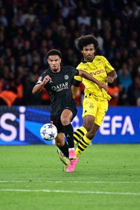 Warren ZAIRE EMERY ( 33 - PSG ) - Karim Adeyemi ( 27 - Borussia Dortmund ) - FOOTBALL : Paris Saint Germain vs Borussia Dortmund - Ligue des Champions - 19 09 2023 FedericoPestellini Panoramic 