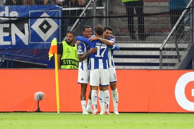 Hamburg, Deutschland 19. September 2023: Champions League - 2023 2024 - Shakhtar Donezk vs. FC Porto Im Bild: Mehdi Taremi (Porto, 9) Jubel, jubelt, Torjubel Volksparkstadion Hamburg Copyright: xFotostandx xTaegerx