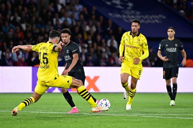 Warren ZAIRE EMERY ( 33 - PSG ) - Mats Hummels ( 15 - Borussia Dortmund ) - FOOTBALL : Paris Saint Germain vs Borussia Dortmund - Ligue des Champions - 19 09 2023 FedericoPestellini Panoramic 