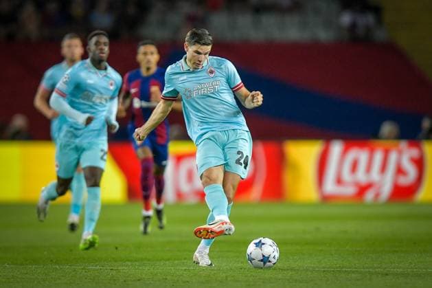 Jurgen Ekkelenkamp (Antwerp) during a UEFA Champions League first match between FC Barcelona, Barca and Royal Antwerp at Estadi Olimpic Lluis Companys, in Barcelona, ,Spain on September 19, 2023. (Photo Felipe Mondino) Copyright: x@FELIPExMONDINOx