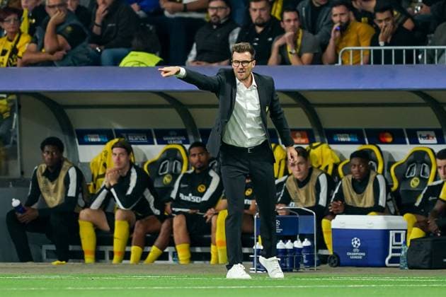 Bern, Switzerland, 19th September 2023: Head coach Raphael Wicky (Young Boys) gestures during the UEFA Champions League Final football match between Young Boys and RB Leipzig at Wankdorf Stadium in Bern, Switzerland. (Daniela Porcelli SPP) Copyright: xDanielaxPorcellix xSPPx spp-en-DaPoSp-20230919-DP102629