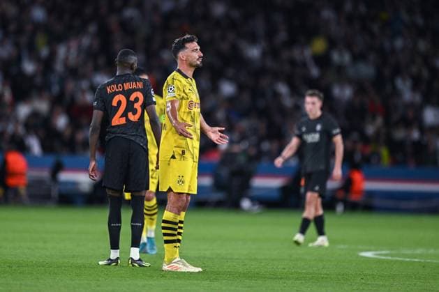 19.09.2023, Fussball, Champions League, 1. Spieltag, Saison 2023 2024, Paris St. Germain - Borussia Dortmund, Mats Hummels (Borussia Dortmund) xRHR-FOTO TKx Copyright: RHR-FOTOx RHR-FOTO TK