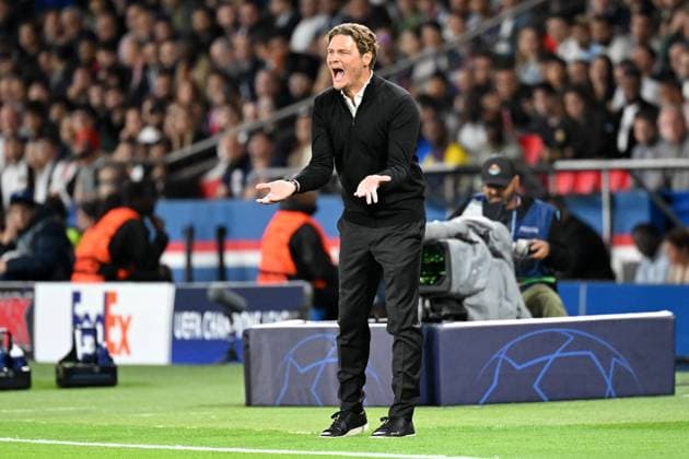 Paris, Parc des Princes, 19.09.23, GER, Herren, UEFA Champions League, Saison 2023-2024, Paris Saint Germain - Borussia Dortmund Bild: Trainer Edin TERZIC (Dortmund) Only for editorial use! UEFA regulations prohibit any use of photographs as image sequences and or quasi-video. Frankreich