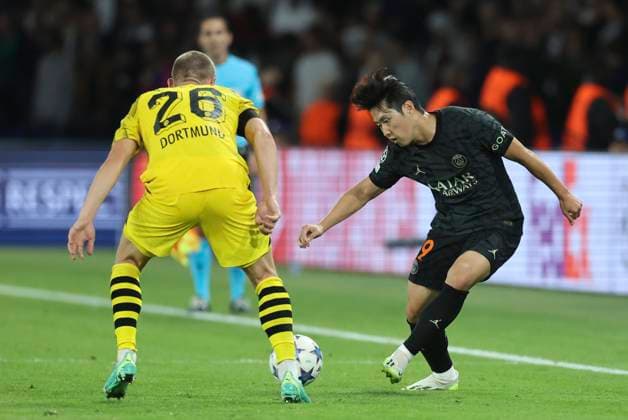 Paris Saint-Germain v Borussia Dortmund: Group F - UEFA Champions League 2023 24 Sebastien Muylaert MAXPPP - Paris 19 09 2023 Kang in Lee of Paris Saint Germain during the UEFA Champions League match between Paris Saint-Germain and Borussia Dortmund at Parc des Princes in Paris, France. 19.09.2023 Paris France  Copyright: xMAXPPPxSébastienxMuylaertx LTG202309202653 LTG202309202653