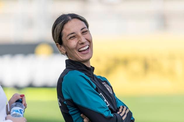 Öffentliches Training Deutsche Fussball Frauen Nationalmannschaft, Stadion am Brentanobad, Frankfurt, 19.09.2023 Sara Doorsoun (Deutsche Nationalmannschaft), Open Practice DFB Women, Frankfurt, Stadion am Brentanobad, 19.9.2023 Copyright: xBEAUTIFULxSPORTS Gawlikx