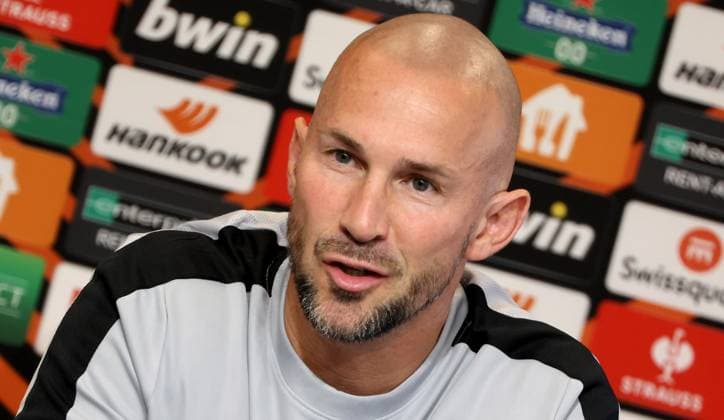 SOCCER - UEFA EL, Sturm vs Sporting GRAZ,AUSTRIA,20.SEP.23 - SOCCER - UEFA Europa League, group stage, SK Sturm Graz vs Sporting CP, preview, press conference, PK, Pressekonferenz Sturm. Image shows head coach Christian Ilzer (Sturm).  GEPAxpictures xHansxOberlaender
