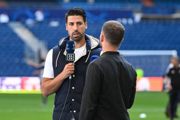Fussball, Herren, Saison 2023 2024, Champions League (Gruppe C, 1. Spieltag), Real Madrid - 1. FC Union Berlin, v. l. Sami Khedira im Interview, gives an interview, 20.09. 2023, Copyright: xMatthiasxKochx
