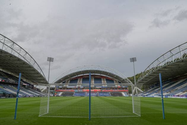 Sky Bet Championship Huddersfield Town v Stoke City A general view inside of John Smith s Stadium, home of Huddersfield Town ahead of the Sky Bet Championship match Huddersfield Town vs Stoke City at John Smith s Stadium, Huddersfield, United Kingdom, 20th September 2023 (Photo by Gareth Evans News Images) Huddersfield John Smith s Stadium West Yorkshire United Kingdom Copyright: xGarethxEvans NewsxImagesx
