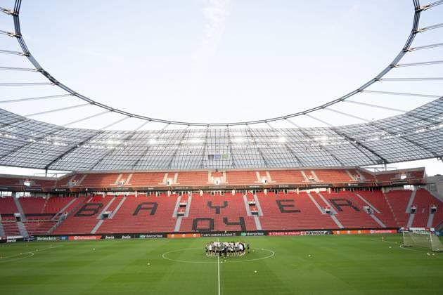 230920 The team of Häcken is gathered ahead of the UEFA Europa League match against Bayer 04 Leverkusen on September 20, 2023 in Leverkusen. Photo: Daniel Stiller BILDBYRAN kod DS DS0333 fotboll football soccer fotball uefa europa league träning practice training häcken bbeng Copyright: DANIELxSTILLER BB230920DS008