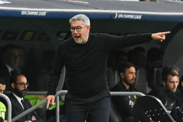 Fussball, Herren, Saison 2023 2024, Champions League (Gruppe C, 1. Spieltag), Real Madrid - 1. FC Union Berlin, v. l. Trainer Urs Fischer (1. FC Union Berlin) gestikuliert, gestures, 20.09. 2023, Copyright: xMatthiasxKochx