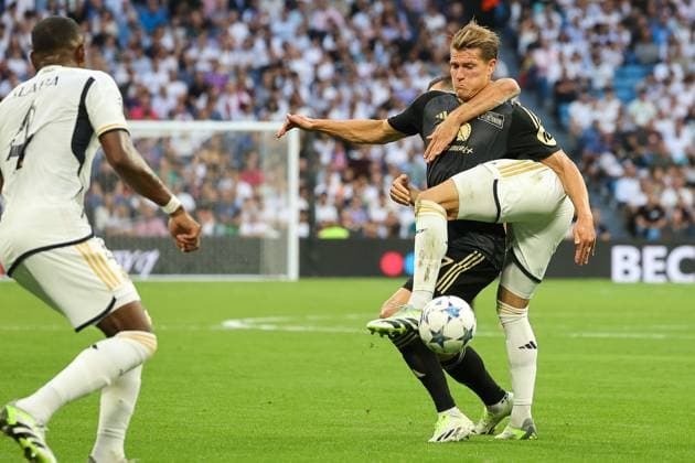 Kevin Behrens (Union Berlin 17), Real Madrid vs.Union Berlin, Fussball, Champions League, Gruppenphase, 1. Runde, 20.09.2923, Real Madrid vs.Union Berlin, Fussball, Champions League, Gruppenphase, 1. Runde, 20.09.2923, Madrid Copyright: xEibner-Pressefoto JoergxNiebergax EP_JNL