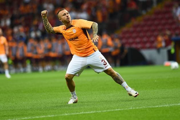 Angelino of Galatasaray during the UEFA Champions League match between Galatasaray and F.C. Copenhagen at Ali Sami Yen Sports Complex Rams Park Arena on September 20, 2023 in Istanbul, Turkey. Istanbul Turkey Copyright: xSeskimPhotox Gsaray-Copenhagen-20923 (3)