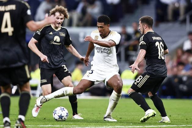 Jude Bellingham of Real Madrid Cf during the Champions Leage match between Real Madrid Cf and Union Berlin at Santiago Bernabeu Stadium, in Madrid, Spain, on September 20, 2023. ( Photo by Alvaro Medranda Panoramic ) FOOTBALL : Real Madrid vs Union Berlin - UEFA Ligue des Champions - 20 09 2023 AlvaroMedranda Panoramic 