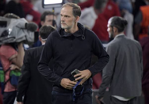 20.09.2023, xemx, Fussball UEFA Champions League, FC Bayern Muenchen - Manchester United, ManU emspor, v.l. Cheftrainer Thomas Tuchel (FC Bayern Muenchen) (DFL DFB REGULATIONS PROHIBIT ANY USE OF PHOTOGRAPHS as IMAGE SEQUENCES and or QUASI-VIDEO) Muenchen