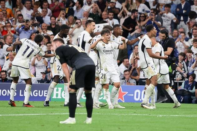 Tor fuer Madrid zum 1:0, Real Madrid vs.Union Berlin, Fussball, Champions League, Gruppenphase, 1. Runde, 20.09.2923, Real Madrid vs.Union Berlin, Fussball, Champions League, Gruppenphase, 1. Runde, 20.09.2923, Madrid Copyright: xEibner-Pressefoto JoergxNiebergax EP_JNL