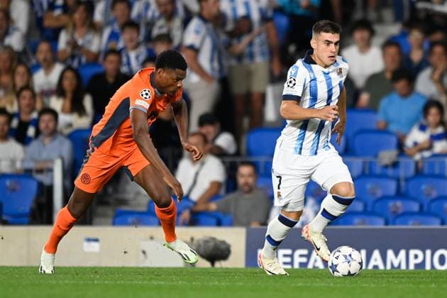 Editorial use only Real Sociedad v Inter Milan, UEFA Champions League match, Group D, date 1. Football, Reale Arena Stadium, San Sebastian, Spain - 20 Sept 2023 Editorial use only  Copyright: xShutterstockx 14113348b