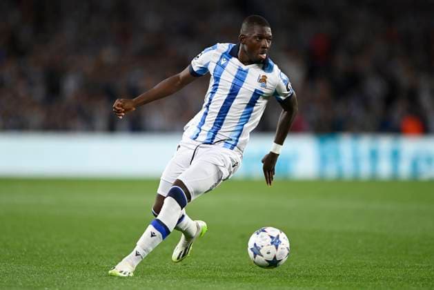 ESP: Real Sociedad v Inter Milan. UEFA Champions League match, Group D, date 1 Hamari Traore of Real Sociedadduring the UEFA Champions League match, Group D, between Real Sociedad and Inter Milan played at Reale Arena Stadium on September 20, 2023 in San Sebastian Spain. kpng Copyright: xCesarxOrtizx xPRESSINPHOTOx PS_230920_1207