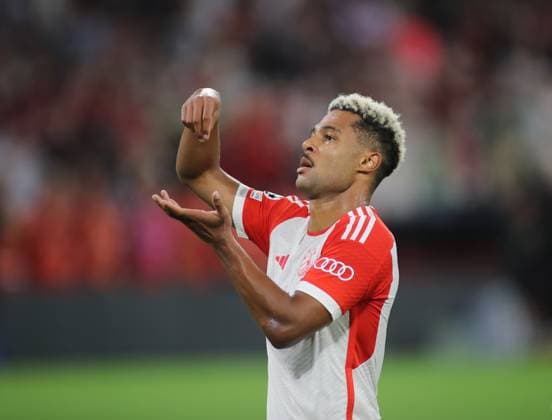 München, Deutschland 20. September 2023: Fussball, Herren, Champions League, 1.Spieltag, Saison 2023 2024, FC Bayern München - Manchester United, ManU Allianz Arena 2:0 durch Serge Gnabry (FC Bayern München), Tor, Jubel