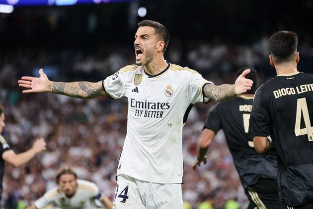 Joselu (Madrid 14), Real Madrid vs.Union Berlin, Fussball, Champions League, Gruppenphase, 1. Runde, 20.09.2923, Real Madrid vs.Union Berlin, Fussball, Champions League, Gruppenphase, 1. Runde, 20.09.2923, Madrid Copyright: xEibner-Pressefoto JoergxNiebergax EP_JNL