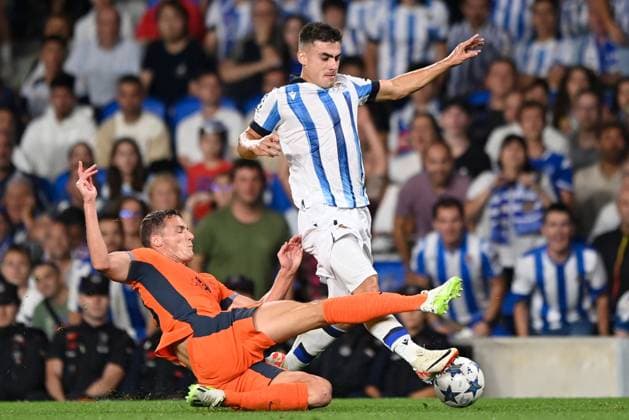 Editorial use only Real Sociedad v Inter Milan, UEFA Champions League match, Group D, date 1. Football, Reale Arena Stadium, San Sebastian, Spain - 20 Sept 2023 Editorial use only  Copyright: xShutterstockx 14113348l