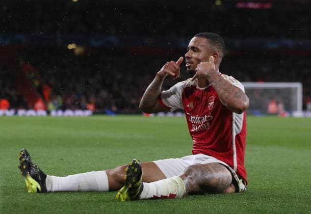 Arsenal v PSV Eindhoven, UEFA Champions League, Group B, Emirates Stadium, London, UK. - 20th September 2023. GOAL 3-0, Gabriel Jesus of Arsenal goal celebration. - Arsenal v PSV Eindhoven, UEFA Champions League, Group B, Emirates Stadium, London, UK. - 20th September 2023. London Emirates Stadium UK Copyright: xDanxWeirx CP_Arsenal_PSV_06