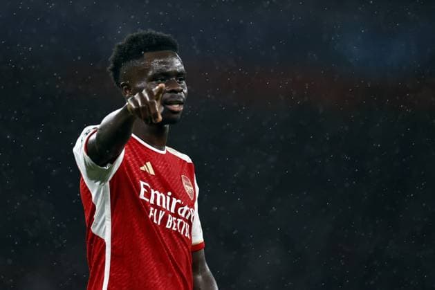 LONDON - Bukayo Saka of Arsenal FC during the UEFA Champions League match between Arsenal FC and PSV Eindhoven at Emirates Stadium on September 20, 2023 in London, United Kingdom. ANP MAURICE VAN STEEN Group B - UEFA Champions League 2023 2024 xVIxANPxSportx xxANPxIVx 478806063 originalFilename: 478806063.jpg