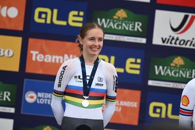 Bilder des Jahres 2023, Sport 09 September Sport Themen der Woche KW38 Sport Bilder des Tages 20-09-2023 European Championships Cronometro U23 Women; 2023, Germany; Niedermaier, Antonia; Emmen; 