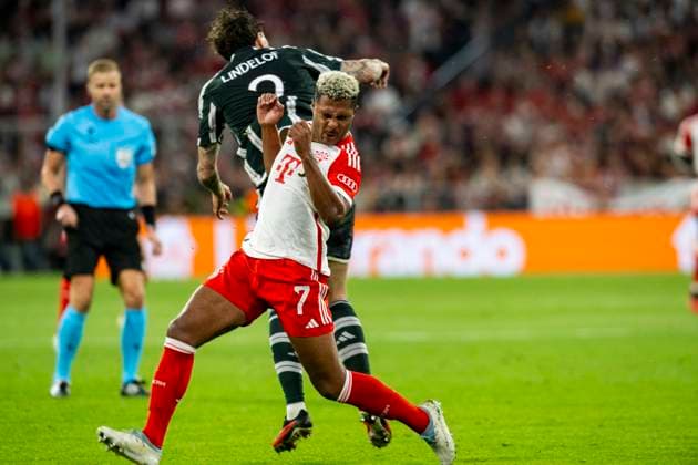 7 Gnabry, Champions League, FC Bayern Muenchen vs. Manchester United, ManU Allianz Arena, Muenchen. 20.09.2023 Â
