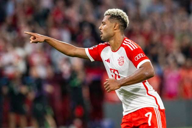 7 Gnabry, Champions League, FC Bayern Muenchen vs. Manchester United, ManU Allianz Arena, Muenchen. 20.09.2023 Â