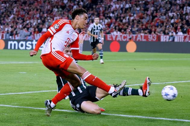 MUSIALA Jamal Team FC Bayern Muenchen UEFA Champions League Saiason 2023 - 2024 Spiel FC Bayern Muenchen - Manchester United, ManU am 20.09. 2023 in Muenchen DFL REGULATIONS PROHIBIT ANY USE OF PHOTOGRAPHS as IMAGE SEQUENCES and or QUASI-VIDEO Copyright: xLacixPerenyix