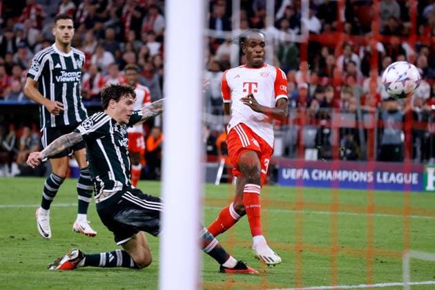 TEL Mathys Team FC Bayern Muenchen Tor zum 4 : 2 nach seiner Einwechslung UEFA Champions League Saiason 2023 - 2024 Spiel FC Bayern Muenchen - Manchester United, ManU am 20.09. 2023 in Muenchen DFL REGULATIONS PROHIBIT ANY USE OF PHOTOGRAPHS as IMAGE SEQUENCES and or QUASI-VIDEO Copyright: xLacixPerenyix