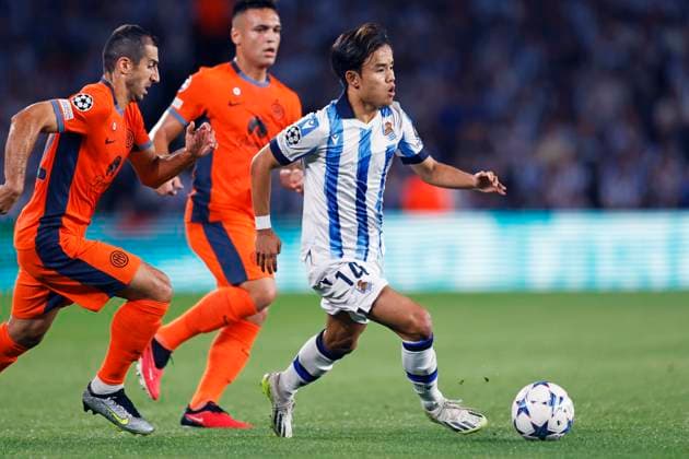 Takefusa Kubo (Sociedad), SEPTEMBER 20, 2023 - Football Soccer : UEFA Champions League Group D match between Real Sociedad 1-1 FC Internazionale Milano at Reale Arena in San Sebastian, Spain. Noxthirdxpartyxsales  (229897763)